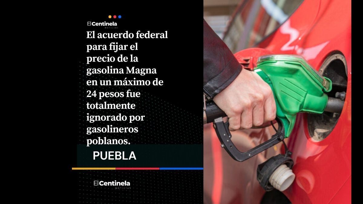 Gasolineros poblanos se pasan por el arco del triunfo acuerdo con Sheinbaum para topar gasolina en 24 pesos