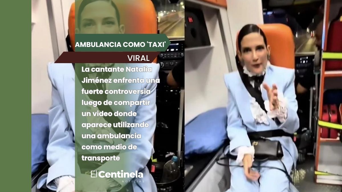 Critican a Natalia Jiménez por usar ambulancia como 'taxi'