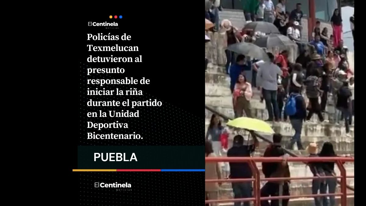 Partido de fútbol termina en batalla campal en Texmelucan; hay un detenido