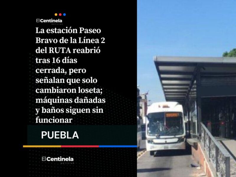 Reabre estación Paseo Bravo de RUTA tras 16 días, pasajeros denuncian remodelación escasa