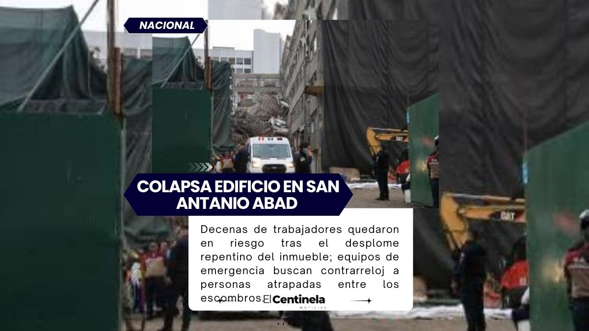 Colapsa edificio en San Antonio Abad, en CDMX; hay al menos una persona muerta