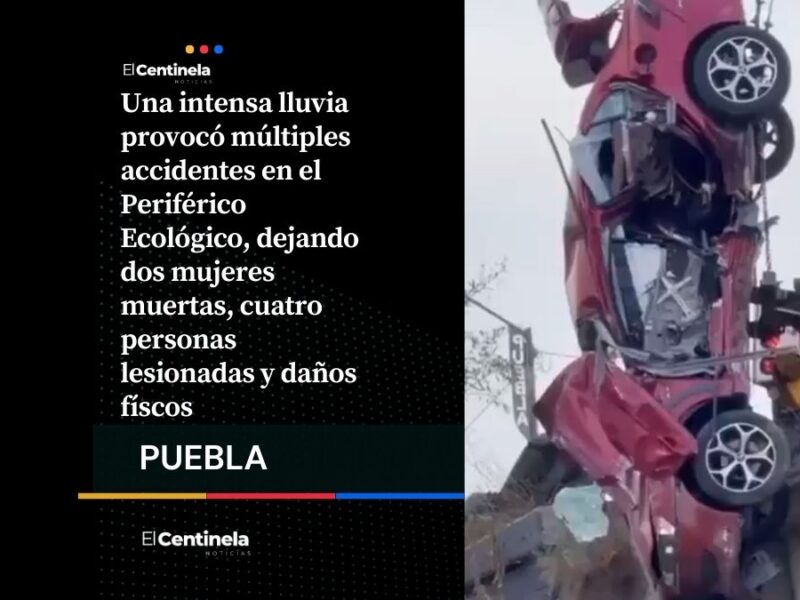 Lluvia provoca accidentes en el Periférico: dos mujeres muertas y cuatro lesionados