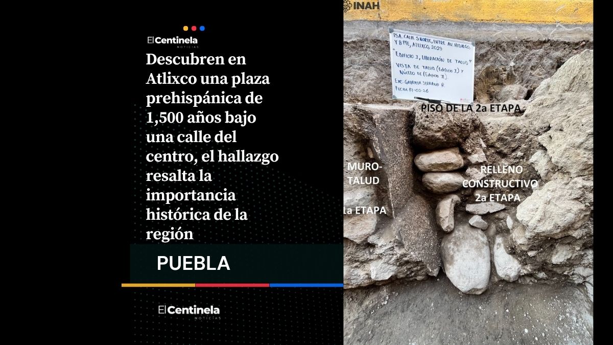 Hallan plaza prehispánica de 1,500 años en Atlixco, sería contemporánea a Teotihuacan