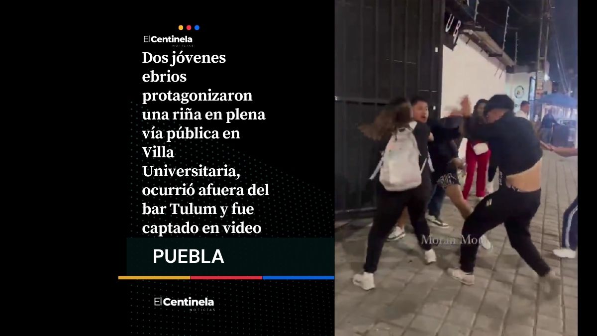 Riña de jóvenes ebrios en Villa Universitaria queda captada en video afuera del bar Tulum
