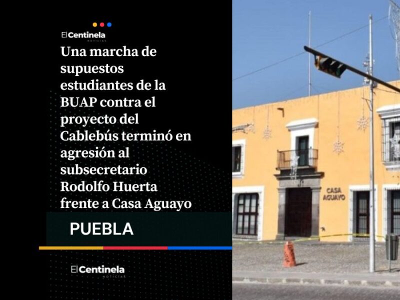 Protesta contra Cablebús termina en agresión a subsecretario de Gobernación frente a Casa Aguayo