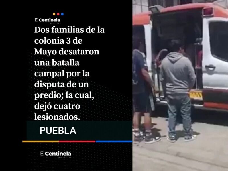 Batalla campal por terreno deja cuatro lesionados en la colonia 3 de Mayo
