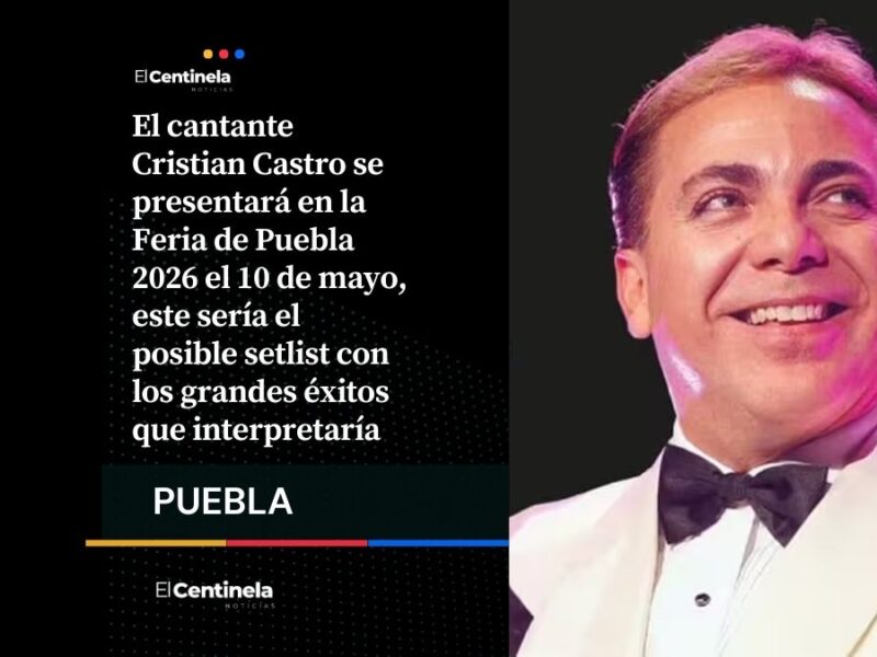 Cristian Castro en la Feria de Puebla: este sería el posible setlist para su concierto del 10 de mayo