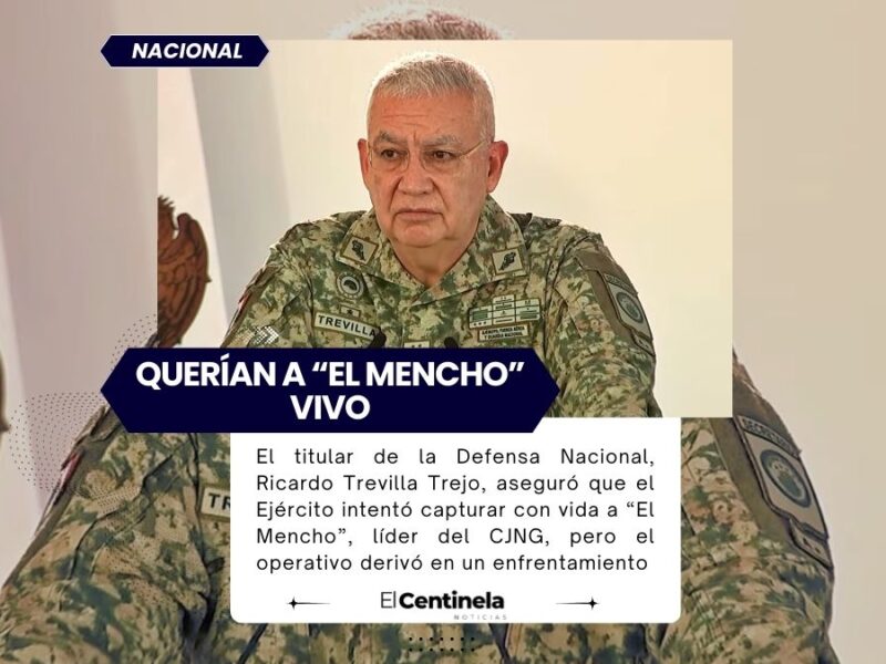 Ejército intentó capturar vivo a “El Mencho”, evidencias del operativo se entregaron a la FGR