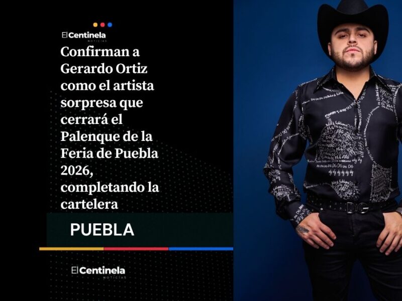 Revelación: Gerardo Ortiz cerrará el Palenque de la Feria de Puebla 2026 como el artista sorpresa