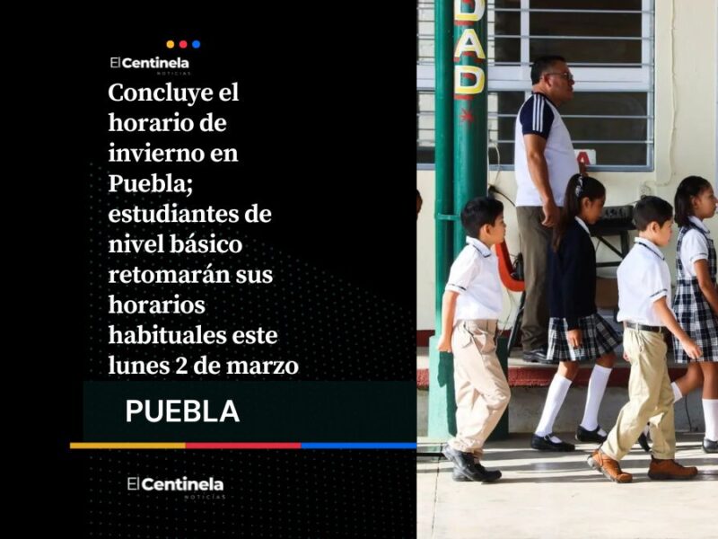 Adiós al horario de invierno en Puebla: más de un millón de alumnos regresan a clases en su horario normal