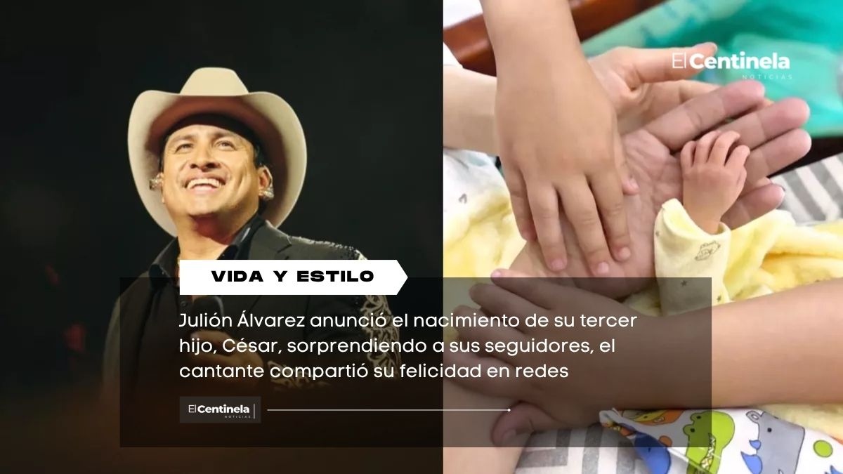 ¡Bienvenido, charrito! Julión Álvarez se convierte en papá por tercera vez a los 42 años