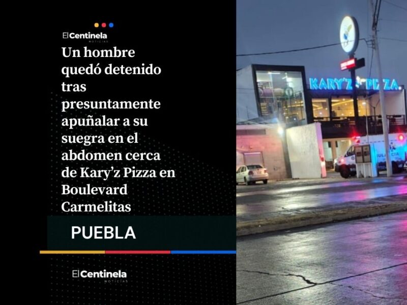 Yerno apuñala a su suegra cerca de Kary’z Pizza en Boulevard Carmelitas, está hospitalizada