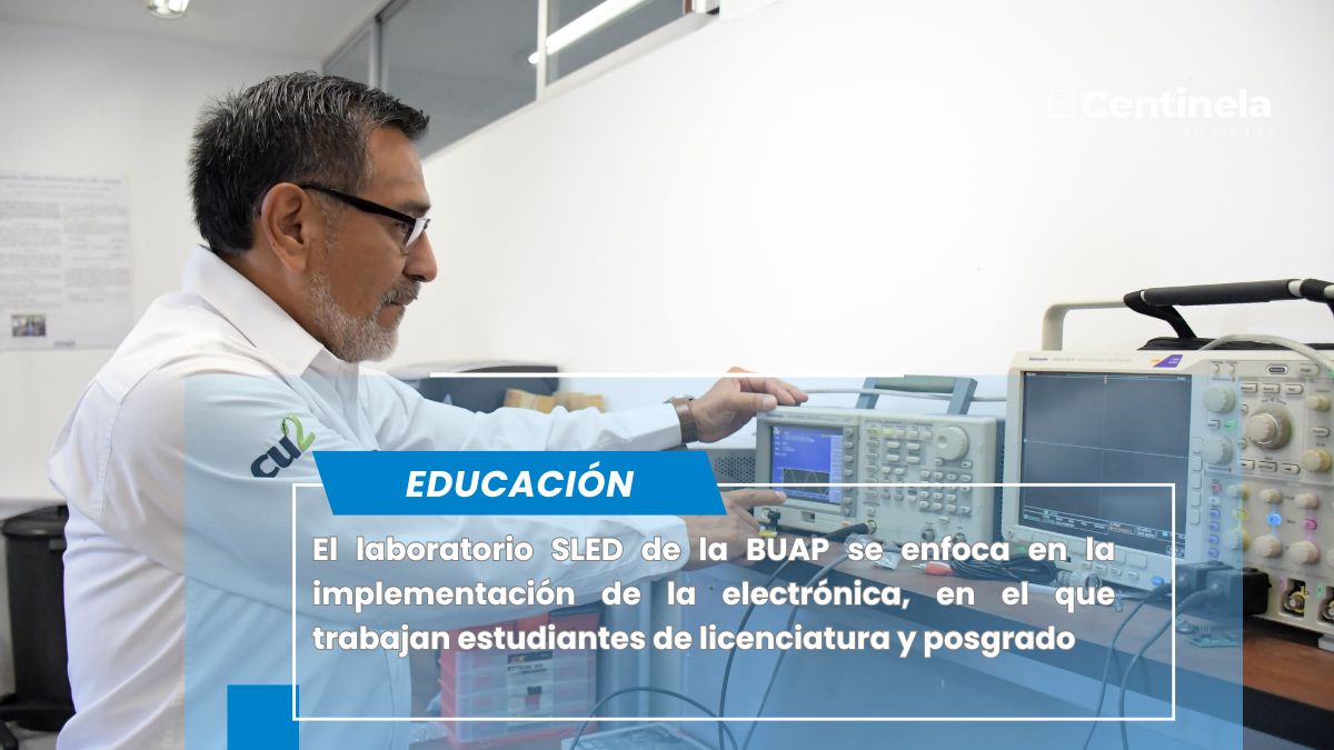 Trabahan la electrónica aplicada en el Laboratorio SLED de la BUAP