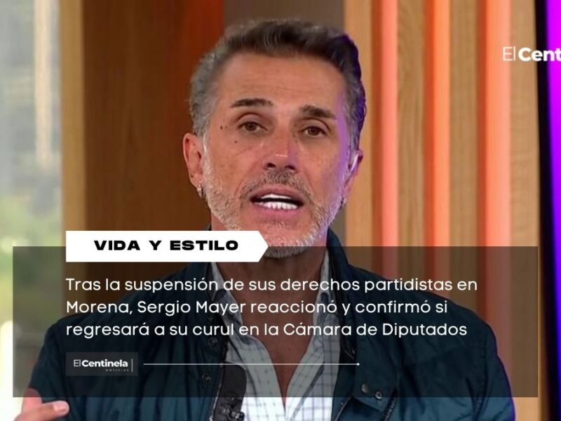 Sergio Mayer responde a suspensión en Morena y aclara si volverá a su curul como diputado