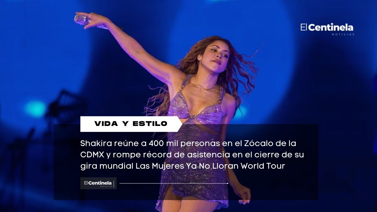 Shakira rompe récord histórico en el Zócalo: 400 mil personas vibran con su concierto masivo