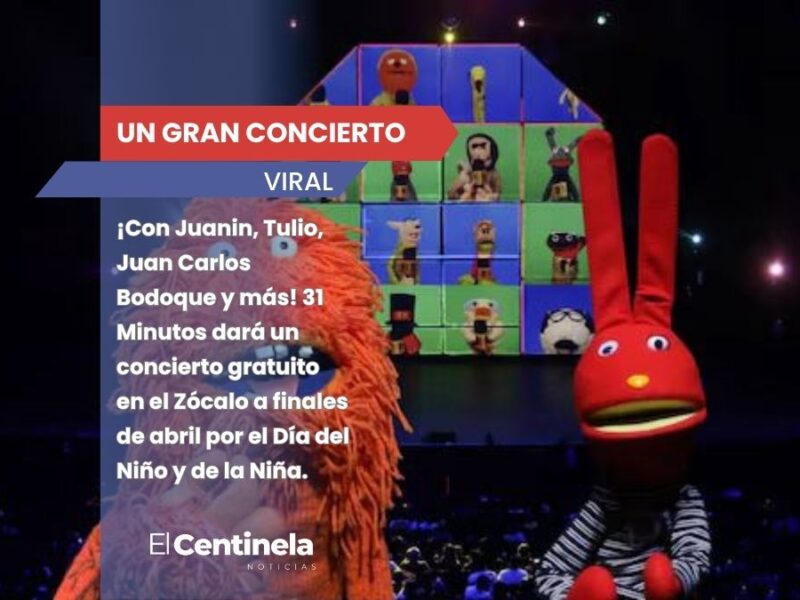 Baila sin César en el Zócalo: ’31 Minutos’ dará concierto gratis por el Día del Niño y la Niña