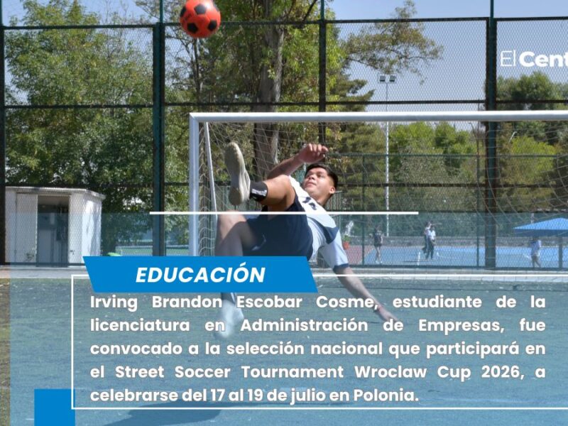Convocan a estudiante BUAP al Street Soccer Tournament Wroclaw Cup 2026