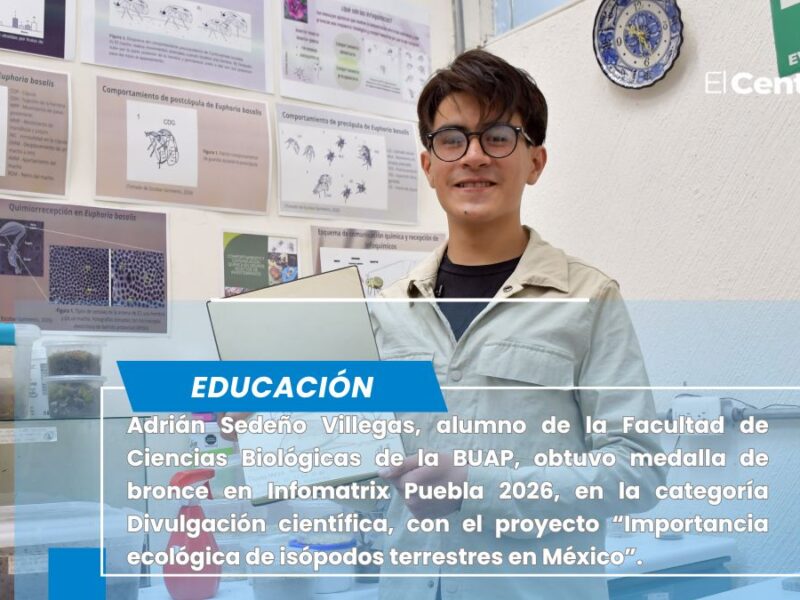 Estudiante gana medalla de bronce en Infomatrix Puebla 2026
