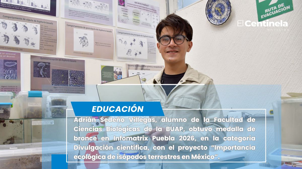 Estudiante gana medalla de bronce en Infomatrix Puebla 2026
