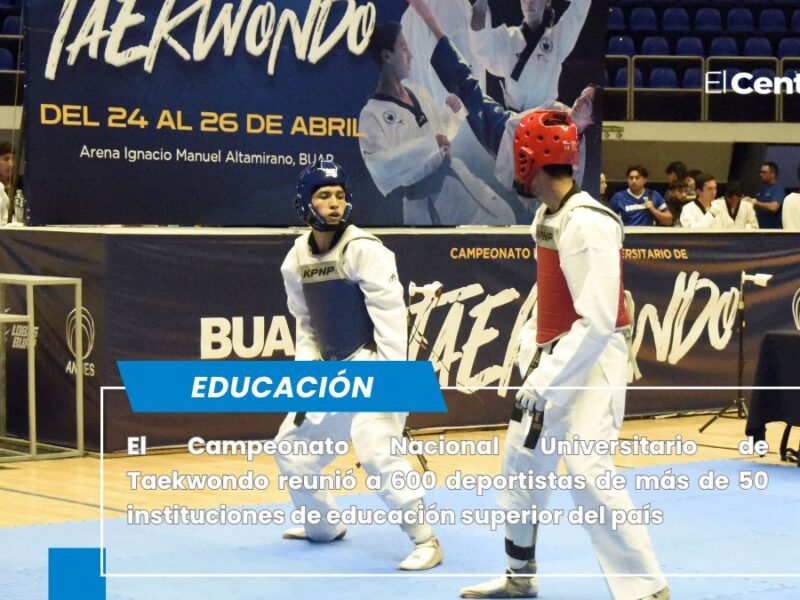 Concluye Campeonato Nacional Universitario de Taekwondo con dos medallas para BUAP