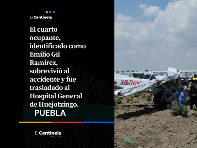 Identifican a los tres fallecidos del avionetazo en Huejotzingo: dos pilotos y un pasajero