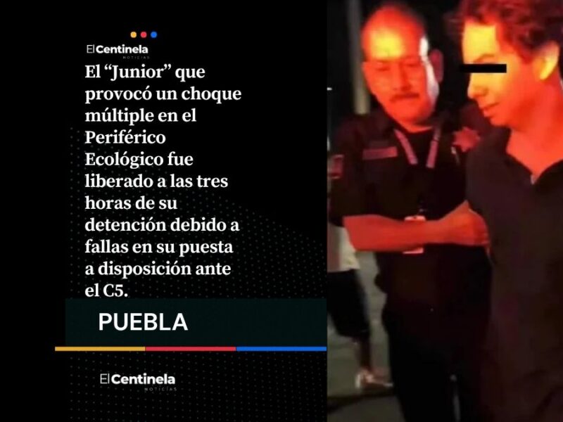 Junior ebrio que chocó 10 autos y desató persecución en el Periférico queda libre en tres horas