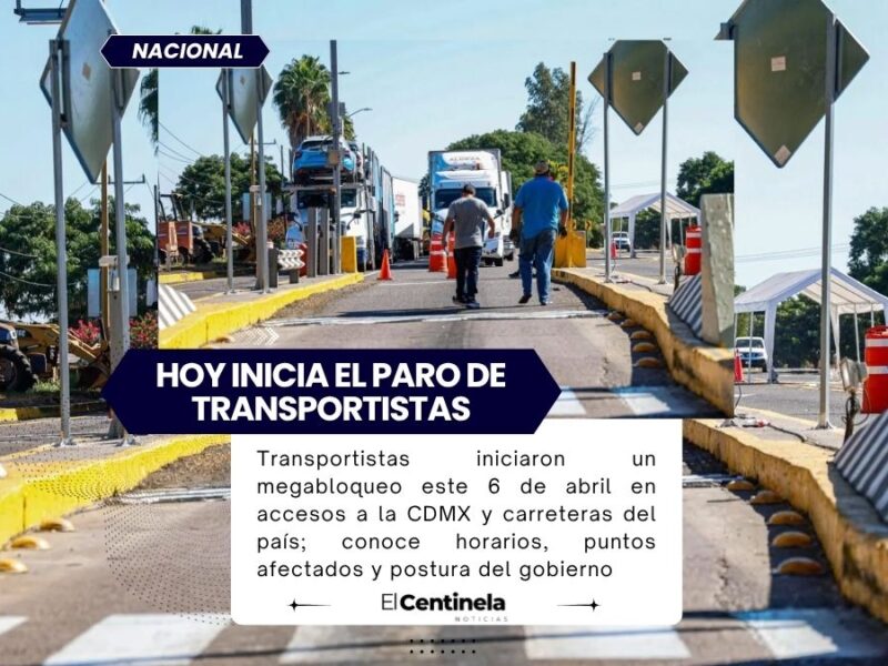 Megabloqueo de transportistas: carreteras afectadas y hora de inicio del paro del 6 de abril