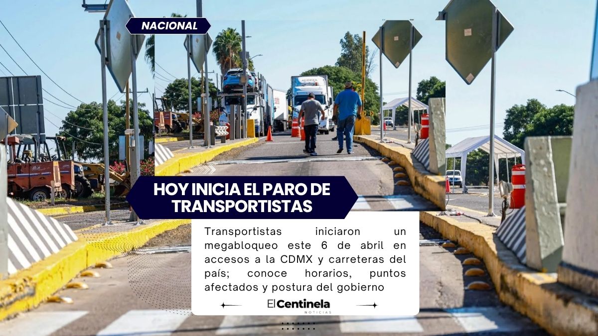 Megabloqueo de transportistas: carreteras afectadas y hora de inicio del paro del 6 de abril