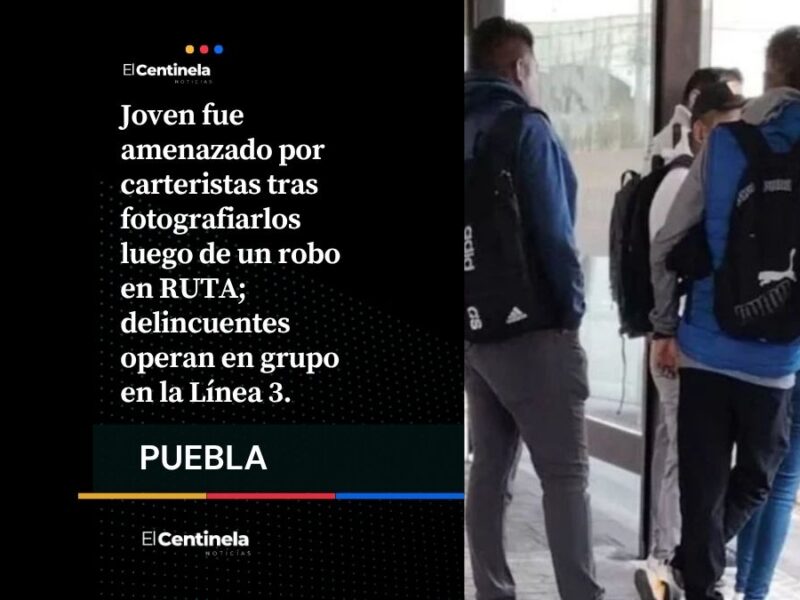 Banda de carteristas intenta golpear a pasajero que los fotografió en la Línea 3 del Ruta