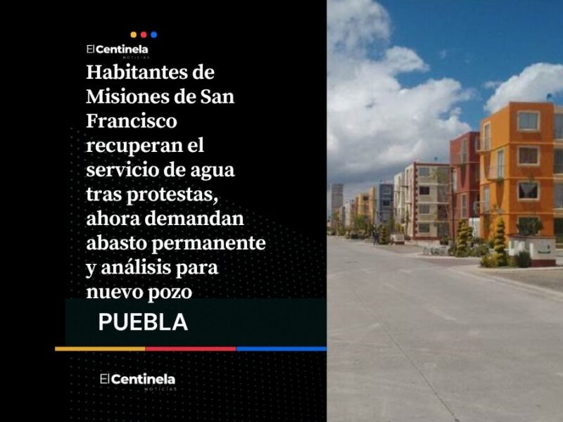 Regresa el agua a Misiones de San Francisco tras bloqueo, vecinos exigen suministro continuo