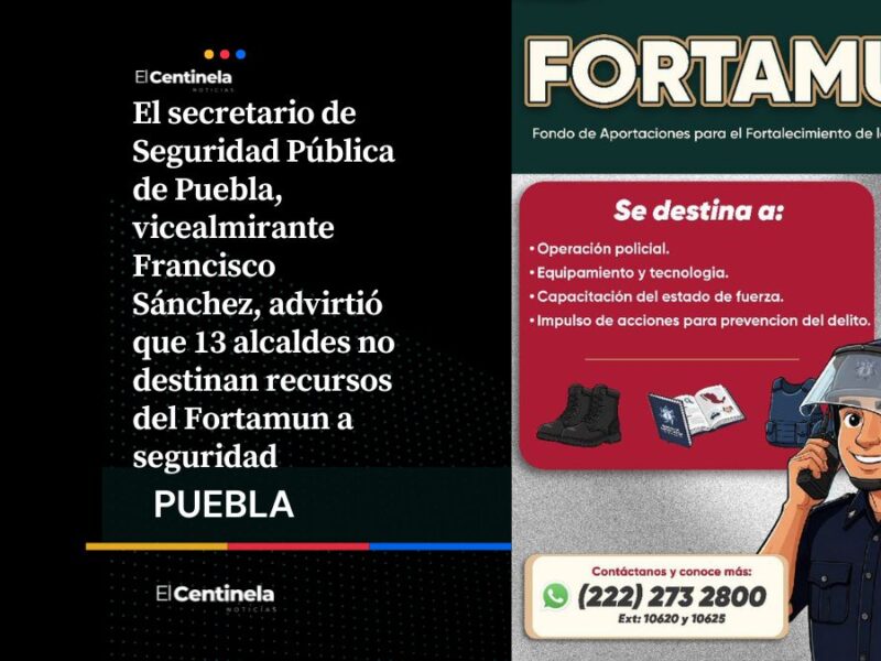 Exhiben a 13 alcaldes de Puebla por no invertir Fortamun en seguridad: “No se hagan tontos”