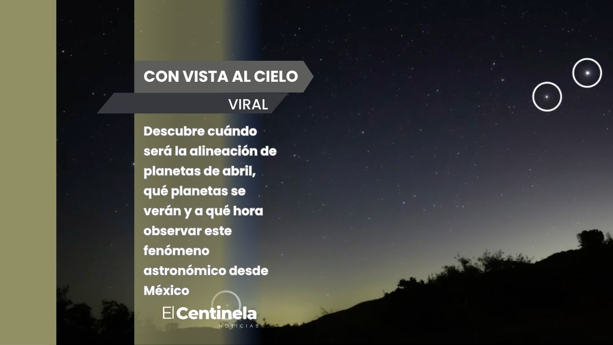 Belleza astronómica: Alineación de planetas el 18 de abril y cómo verla en México