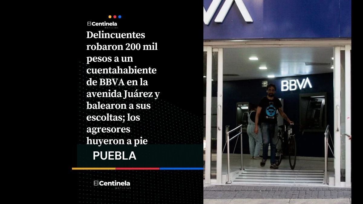Asalto en La Juárez: roban 200 mil pesos y balean a escoltas de cuentahabiente