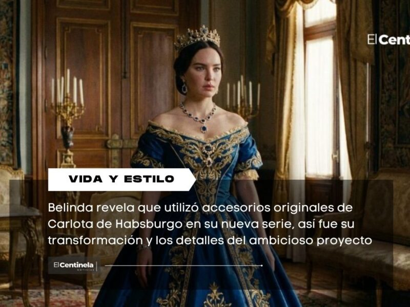 Belinda usó accesorios originales de Carlota de Habsburgo en su nueva serie