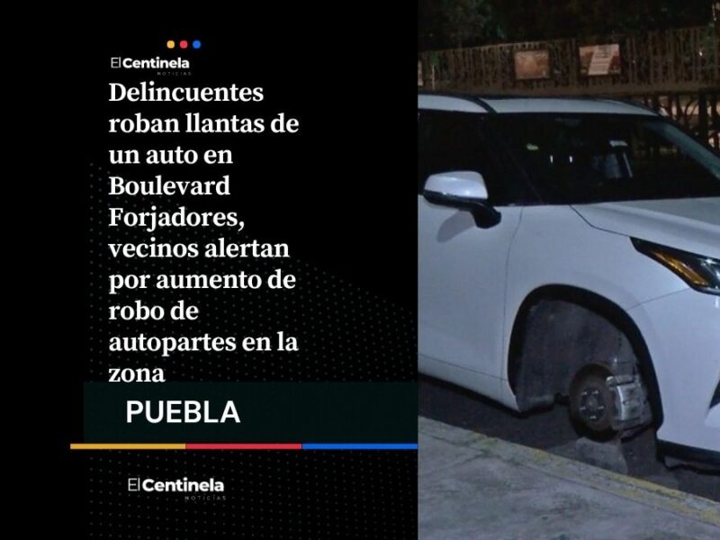 Robo de autopartes en Boulevard Forjadores: desvalijan auto en y lo dejan sobre un tabique