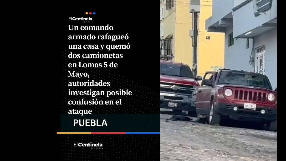 Comando armado ataca vivienda en Lomas 5 de Mayo y quema camionetas