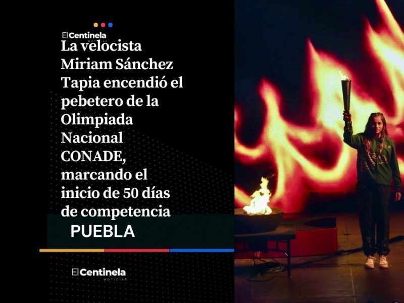 Miriam Sánchez, “Hija del Viento”, enciende el pebetero de la Olimpiada Nacional CONADE 2026