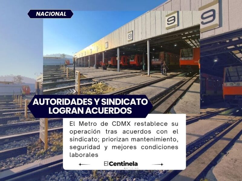 Metro normaliza servicio tras acuerdos con sindicato en CDMX