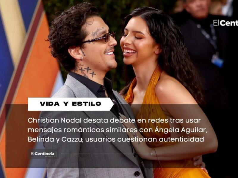 Christian Nodal en polémica por repetir mensajes románticos con Ángela Aguilar, Belinda y Cazzu