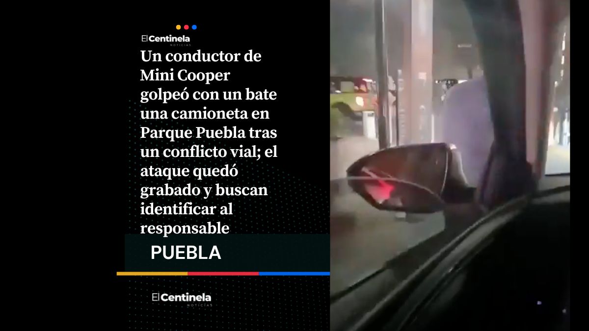 Conductor agrede con bate en Parque Puebla: captan ataque tras conflicto vial