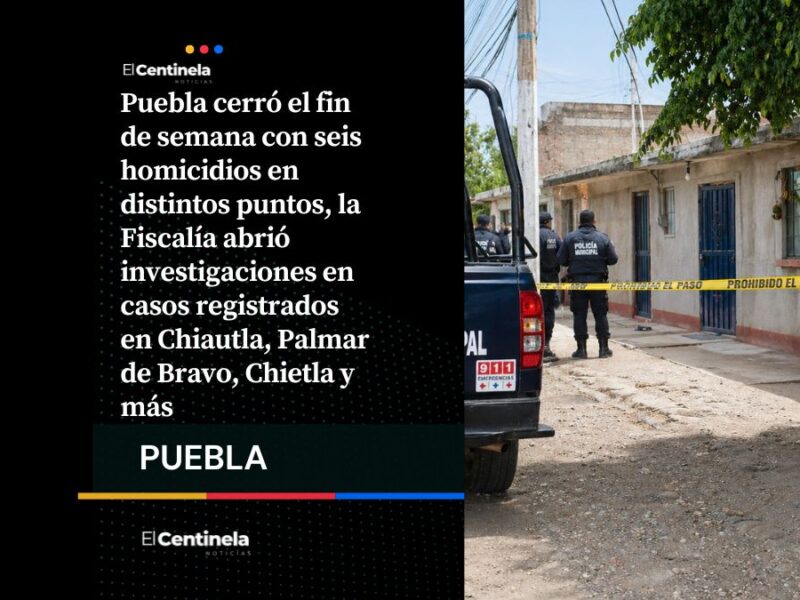 Puebla se tiñe de rojo con seis homicidios durante el último fin de semana de abril