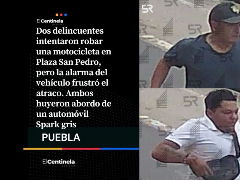 ¿Los reconoces? Alarma evita robo de moto en Plaza San Pedro y ladrones escapan en Spark