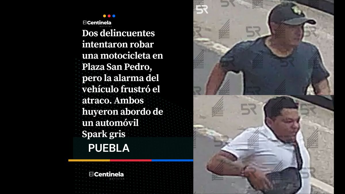 ¿Los reconoces? Alarma evita robo de moto en Plaza San Pedro y ladrones escapan en Spark