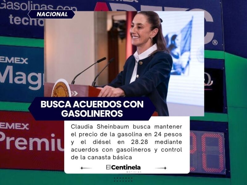 Claudia Sheinbaum alista reunión con gasolineros para mantener tope en precio de combustibles