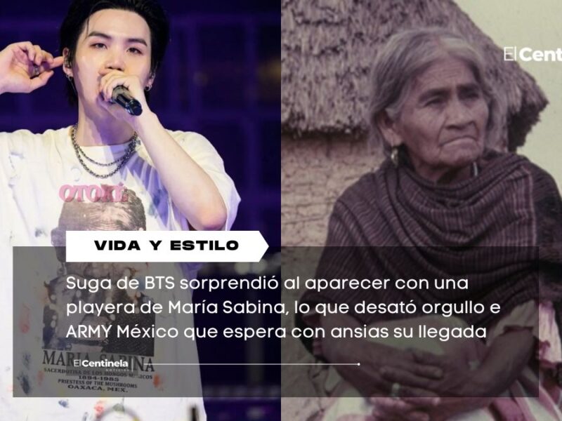 Suga de BTS luce playera de María Sabina y emociona a México rumbo al regreso del grupo