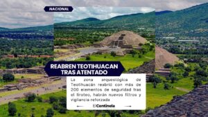 Reabren Teotihuacán con fuerte operativo de seguridad tras ataque en la Pirámide de la Luna