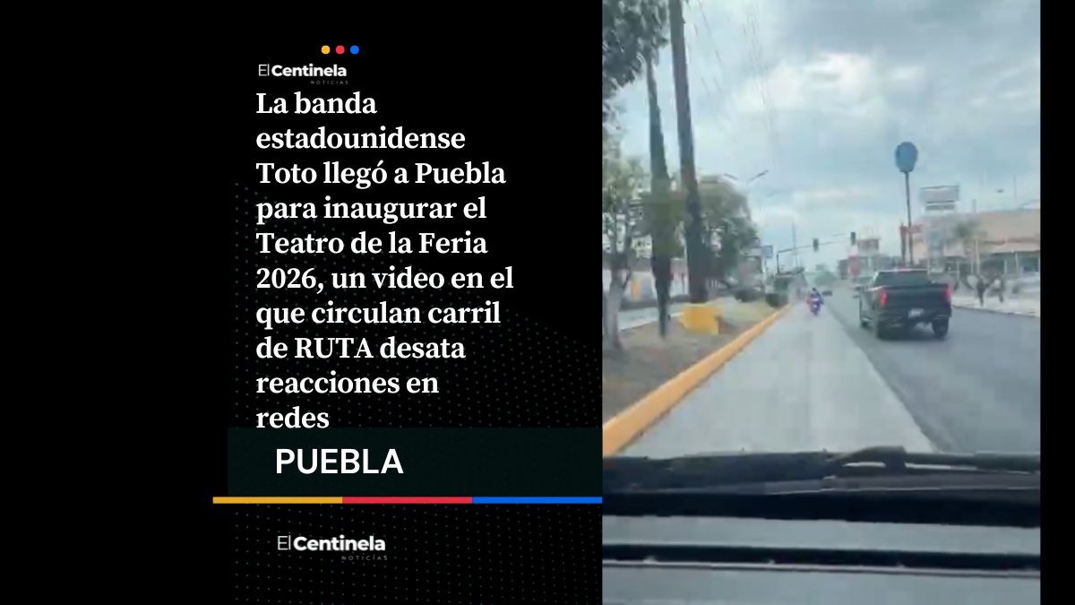 Toto llega a Puebla para la inauguración de la Feria 2026 e invade carril de RUTA, ¡un descuido!