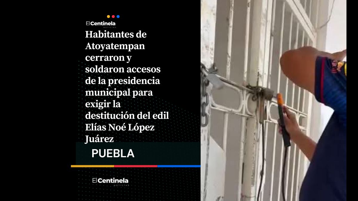 ¡Están cansados! Toman Ayuntamiento de Atoyatempan, exigen destitución de edil por inseguridad