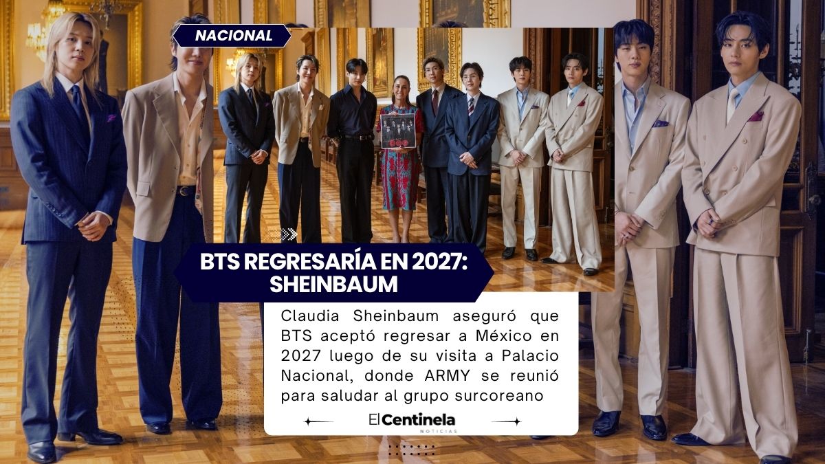 Claudia Sheinbaum anuncia posible regreso de BTS a México en 2027 tras histórica visita al Palacio Nacional
