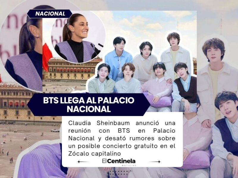 Claudia Sheinbaum anunció una reunión con BTS en Palacio Nacional y desató rumores sobre un posible concierto gratuito en el Zócalo capitalino.